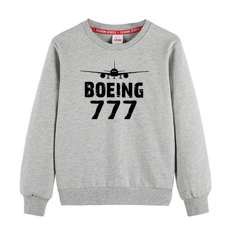 Boeing 777 & Plane Designed "CHILDREN" Sweatshirts