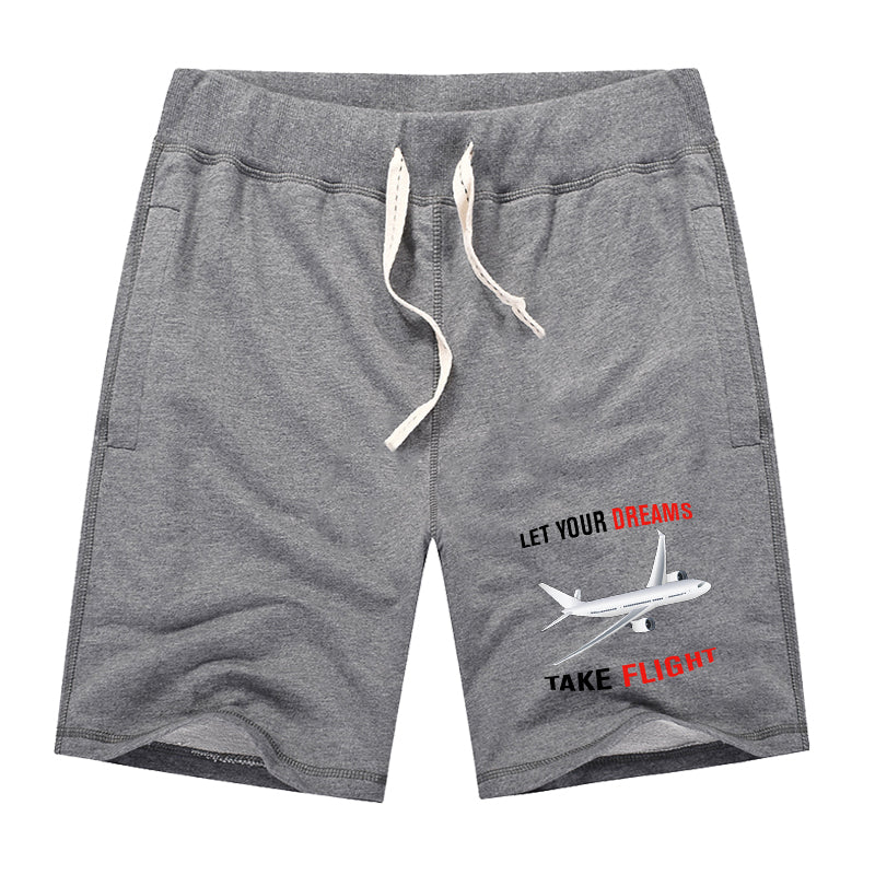 Let Your Dreams Take Flight Designed Cotton Shorts