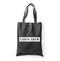 Thumbnail for Cabin Crew Text Designed Tote Bags