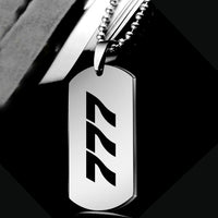 Thumbnail for 777 Flat Text Designed Metal Necklaces
