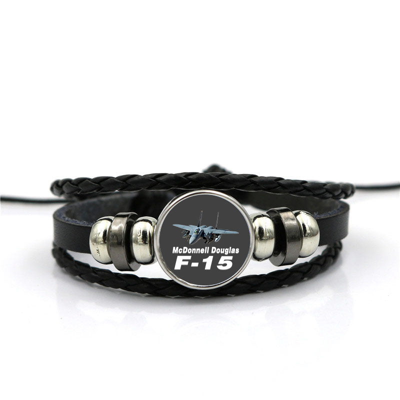 The McDonnell Douglas F15 Designed Leather Bracelets