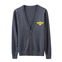 Thumbnail for Born To Fly & Badge Designed Cardigan Sweaters
