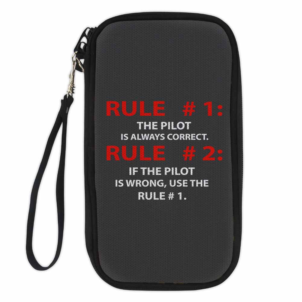 Rule 1 - Pilot is Always Correct Designed Travel Cases & Wallets
