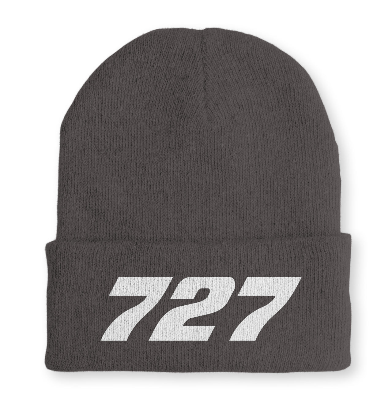 727 Flat Text Embroidered Beanies