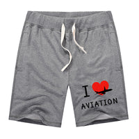 Thumbnail for I Love Aviation Designed Cotton Shorts