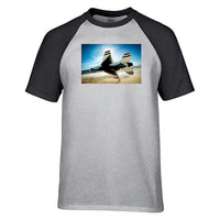 Thumbnail for Turning Right Fighter Jet 16 Designed Raglan T-Shirts