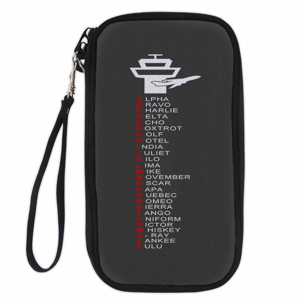 Aviation Alphabet Designed Travel Cases & Wallets