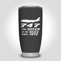 Thumbnail for Boeing 747 - Queen of the Skies (2) Designed Tumbler Travel Mugs