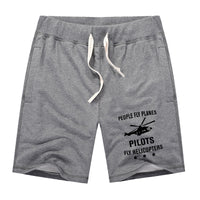 Thumbnail for People Fly Planes Pilots Fly Helicopters Designed Cotton Shorts