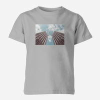 Thumbnail for Airplane Flying over Big Buildings Designed Children T-Shirts