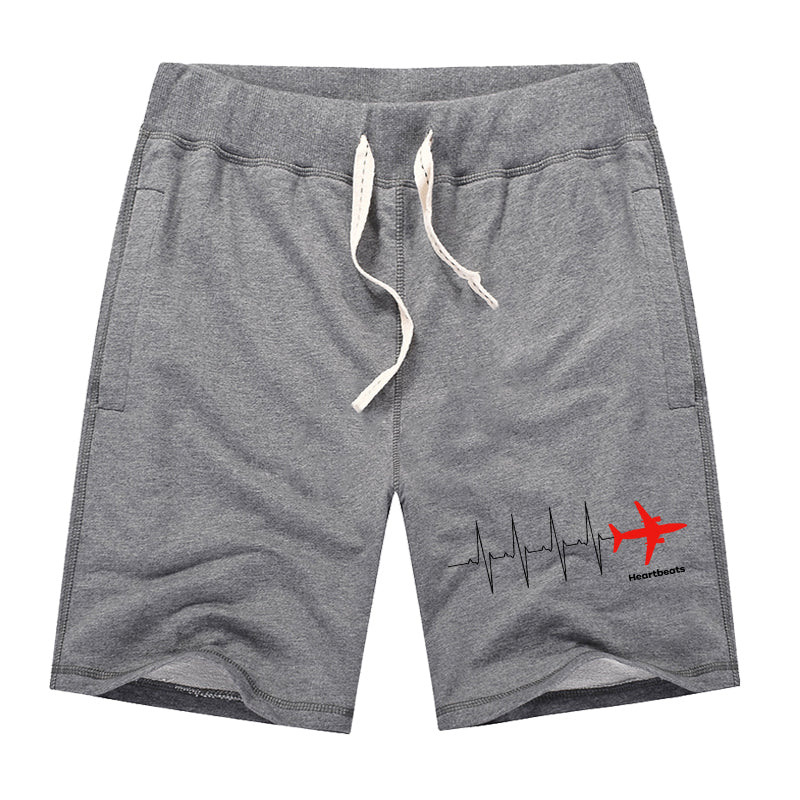 Aviation Heartbeats Designed Cotton Shorts