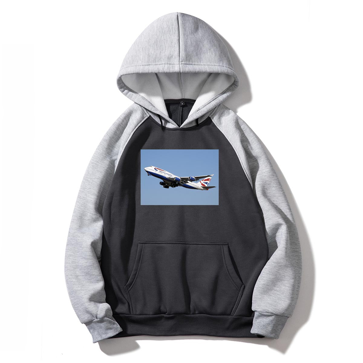 Departing British Airways Boeing 747 Designed Colourful Hoodies