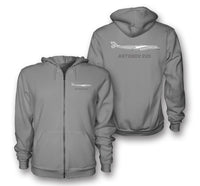 Thumbnail for antonov 225 Designed Zipped Hoodies