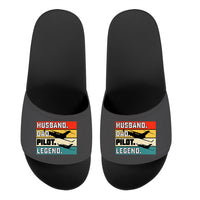 Thumbnail for Husband & Dad & Pilot & Legend Designed Sport Slippers