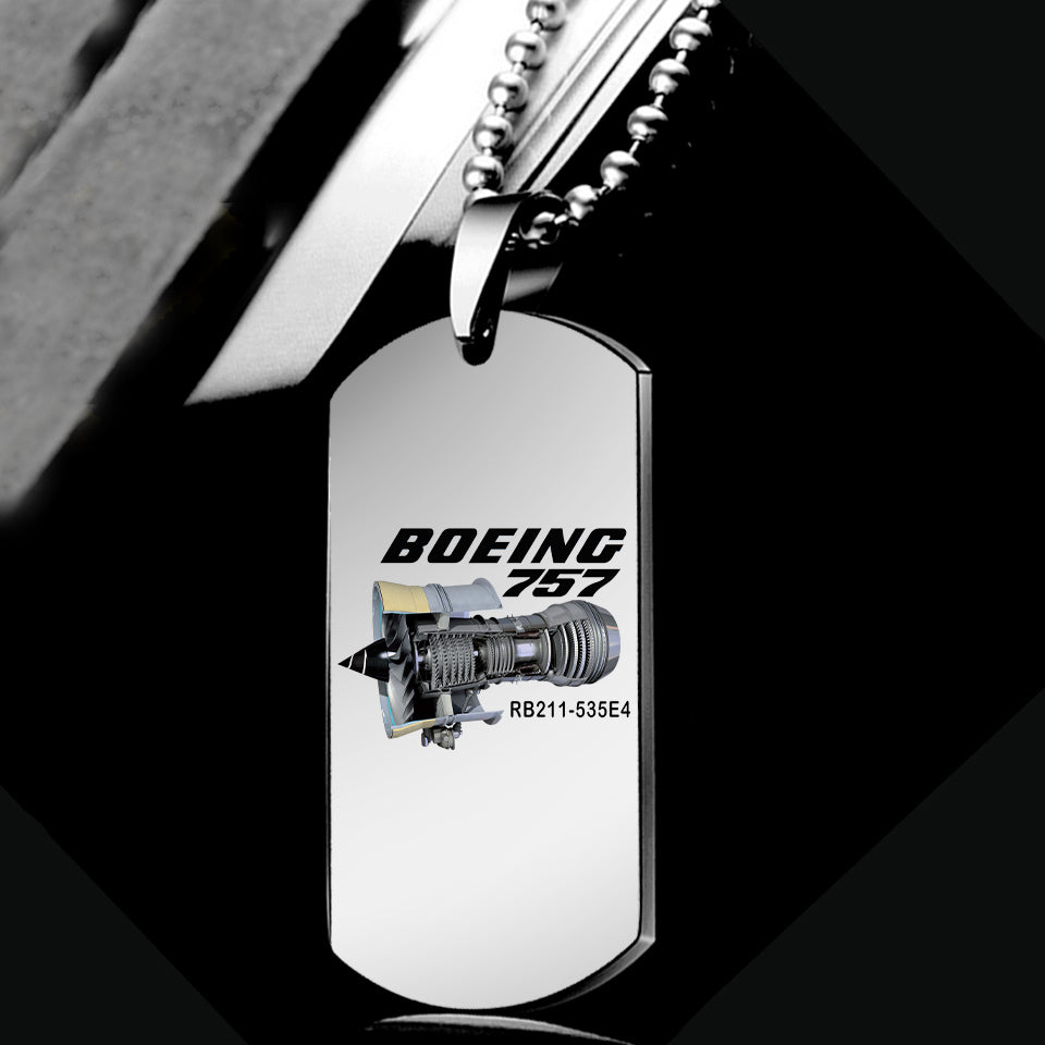 Boeing 757 & Rolls Royce Engine (RB211) Designed Metal Necklaces