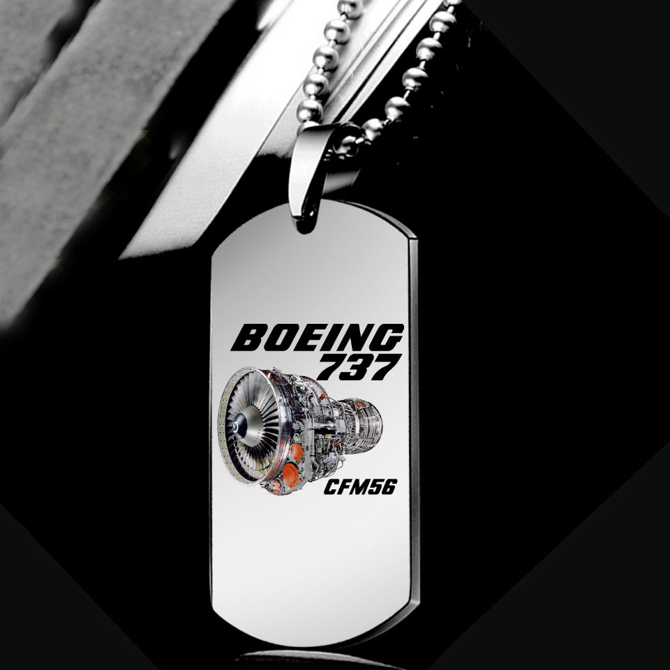 Boeing 737 Engine & CFM56 Designed Metal Necklaces