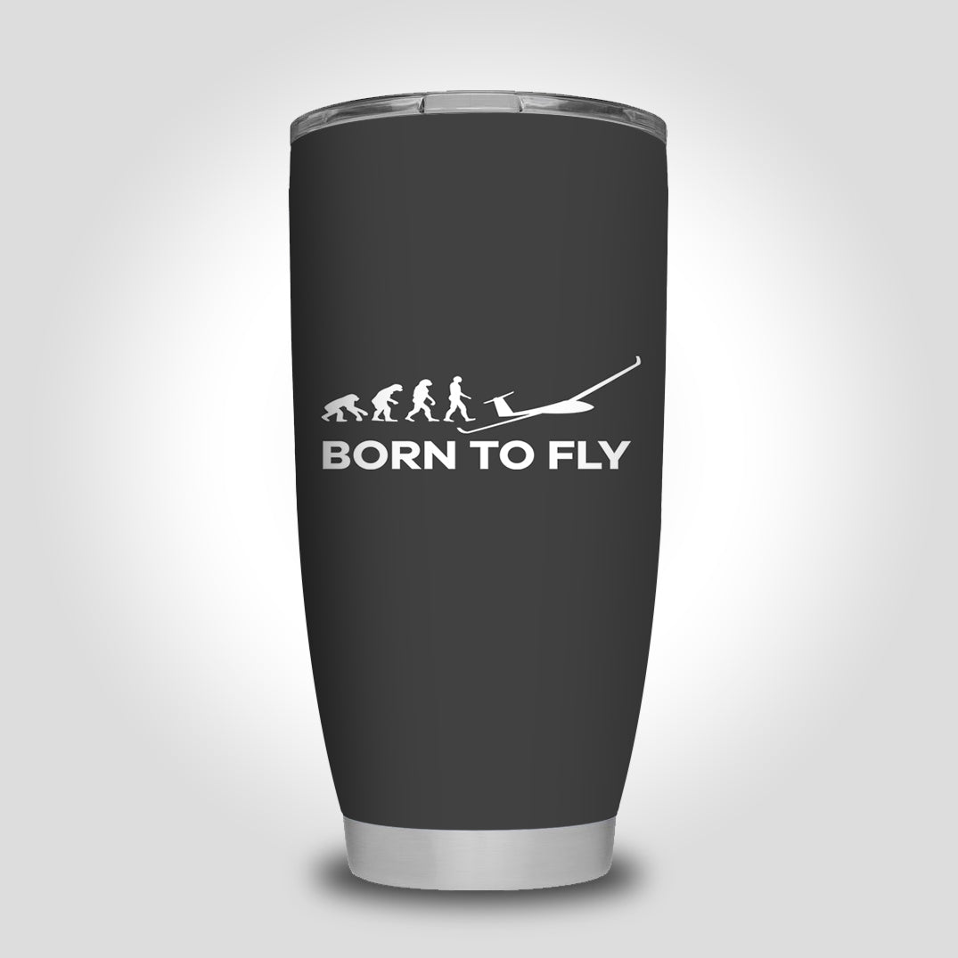 Born To Fly Glider Designed Tumbler Travel Mugs