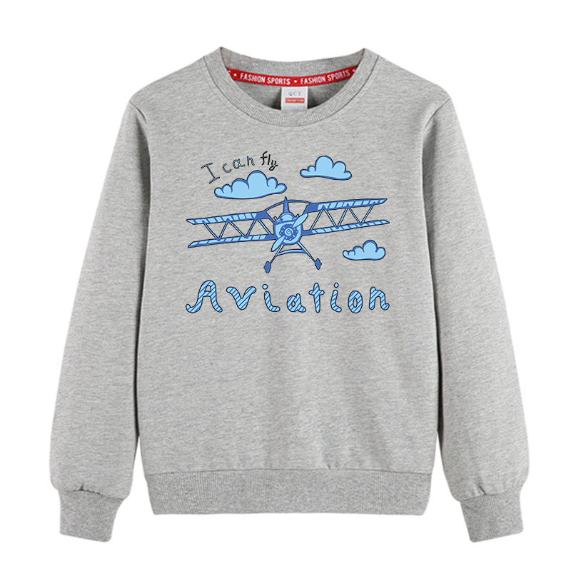 I Can Fly & Aviation Designed "CHILDREN" Sweatshirts