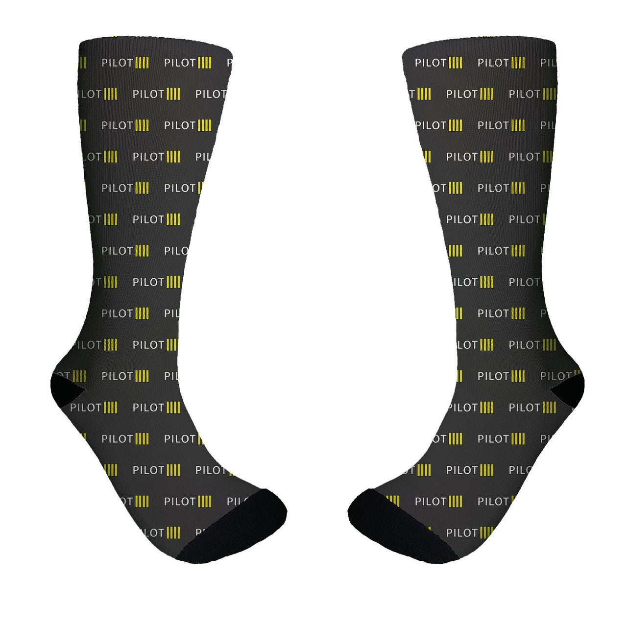 Pilot & Stripes (4 Lines) Designed Socks