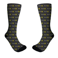 Thumbnail for Pilot & Stripes (4 Lines) Designed Socks