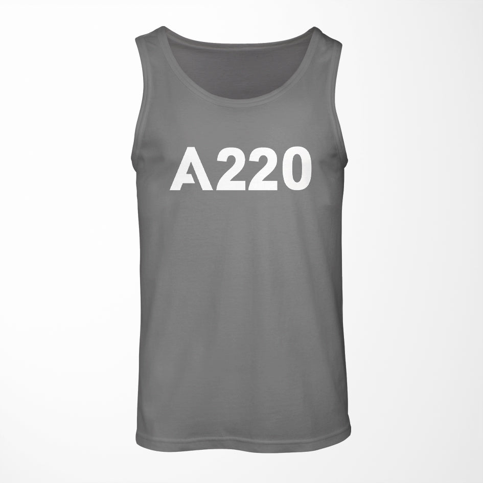 A220 Flat Text Designed Tank Tops