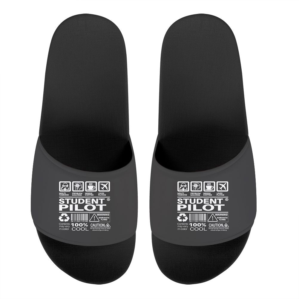 Student Pilot Label Designed Sport Slippers