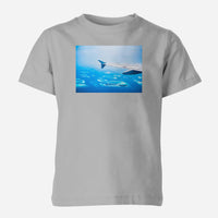 Thumbnail for Outstanding View Through Airplane Wing Designed Children T-Shirts