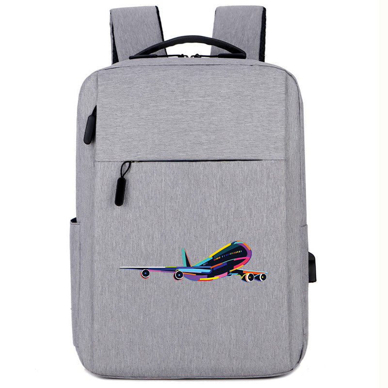 Multicolor Airplane Designed Super Travel Bags