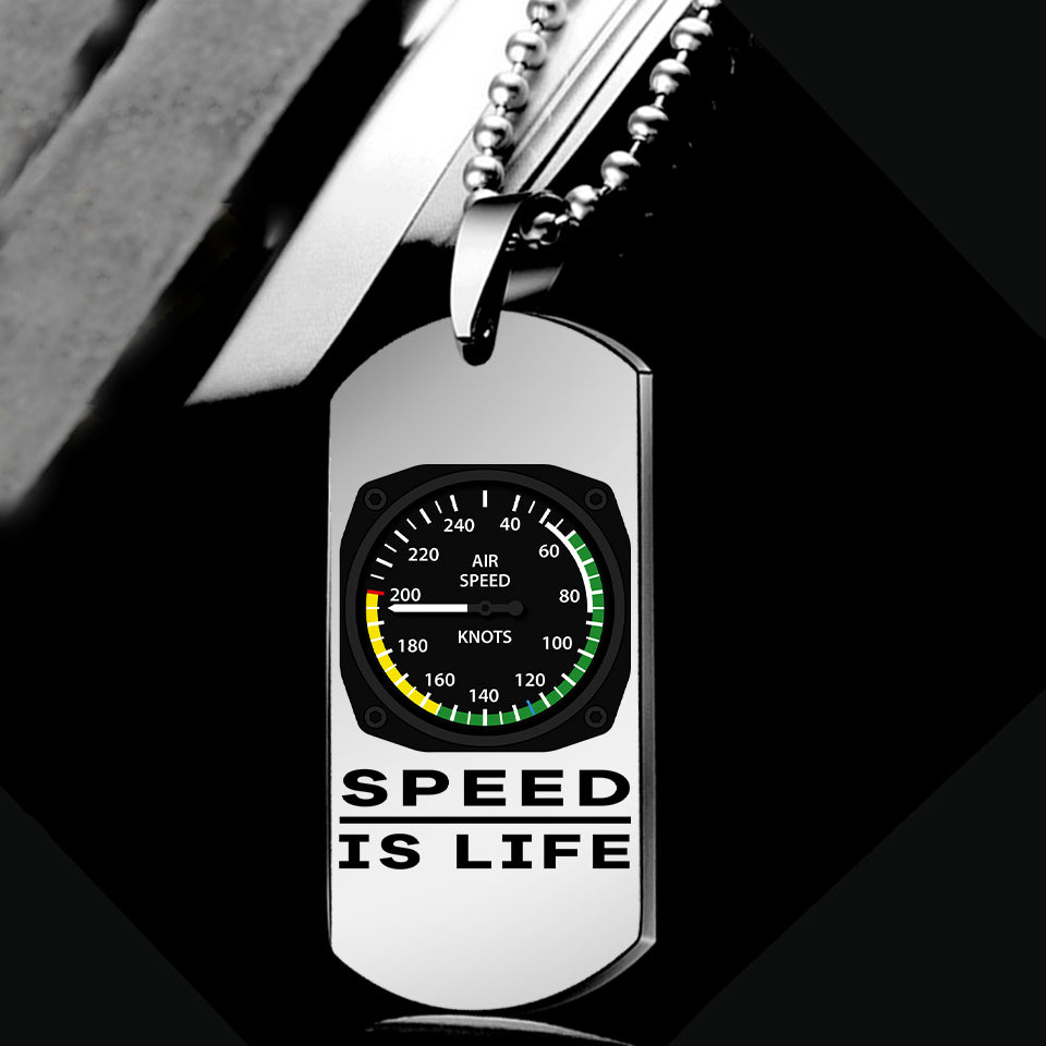 Speed Is Life Designed Metal Necklaces