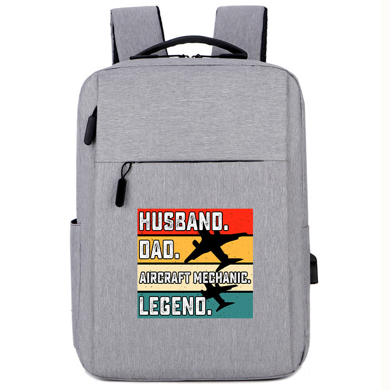 Husband & Dad & Aircraft Mechanic & Legend Designed Super Travel Bags