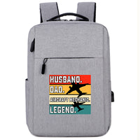 Thumbnail for Husband & Dad & Aircraft Mechanic & Legend Designed Super Travel Bags