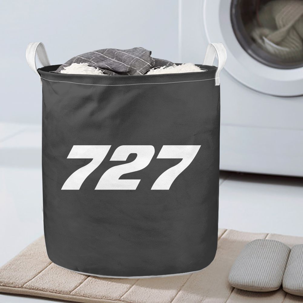 727 Flat Text Designed Laundry Baskets