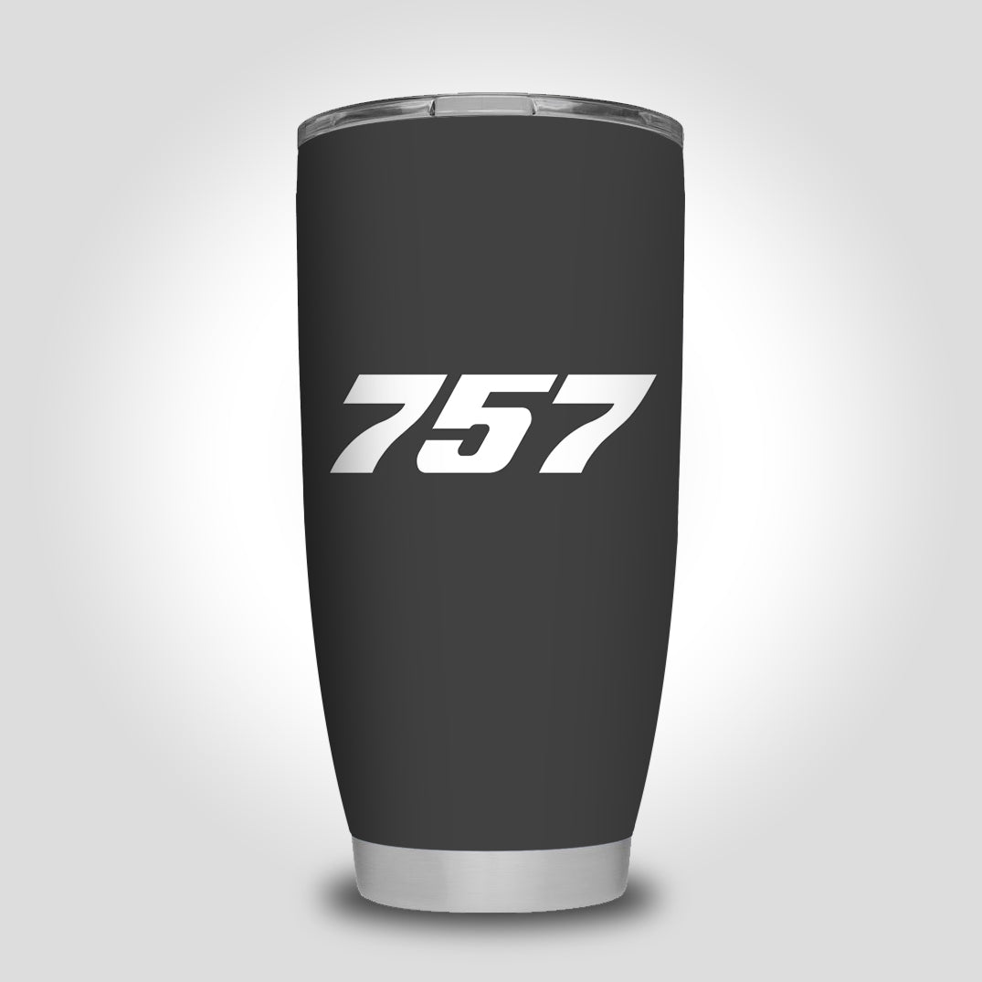 757 Flat Text Designed Tumbler Travel Mugs