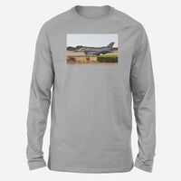 Thumbnail for Fighting Falcon F16 From Side Designed Long-Sleeve T-Shirts