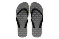 Thumbnail for Pilot & Stripes (3 Lines) Designed Slippers (Flip Flops)