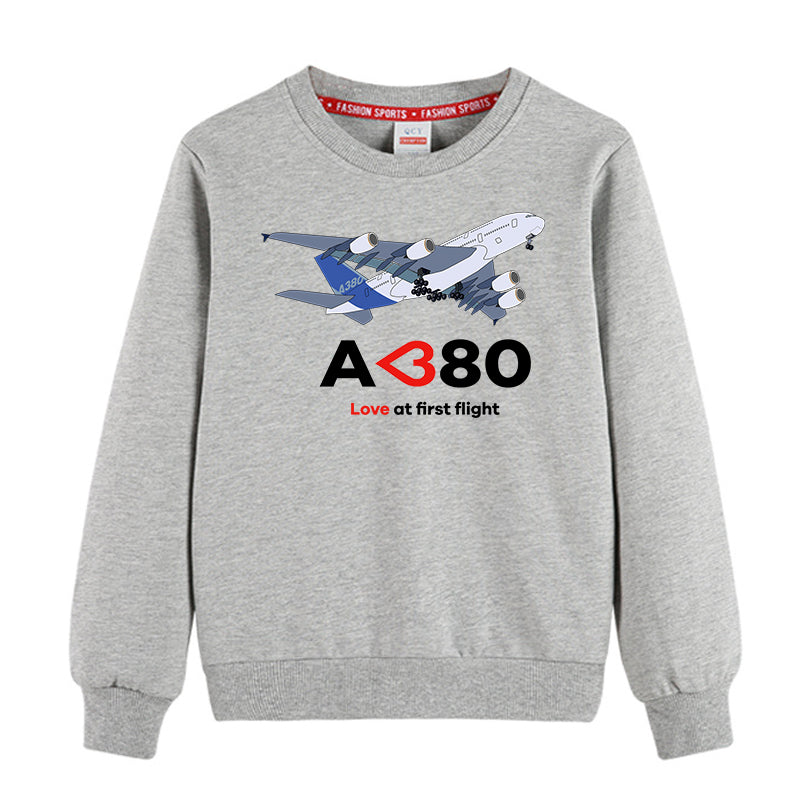 Airbus A380 Love at first flight Designed "CHILDREN" Sweatshirts