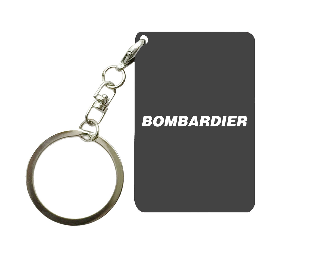 Bombardier & Text Designed Key Chains