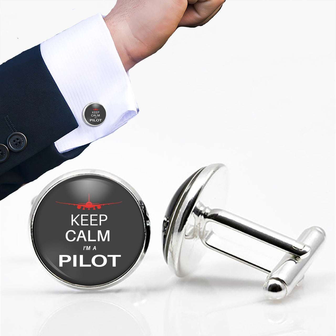 Pilot (777 Silhouette) Designed Cuff Links