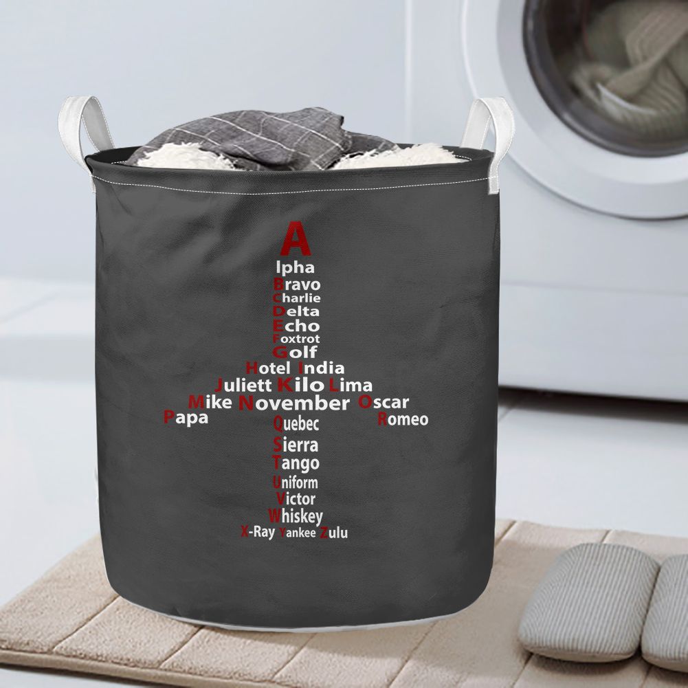 Airplane Shape Aviation Alphabet Designed Laundry Baskets
