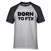 Thumbnail for Born To Fix Airplanes Designed Raglan T-Shirts