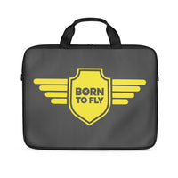 Thumbnail for Born To Fly & Badge Designed Laptop & Tablet Bags