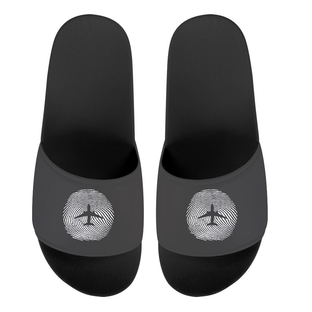 Aviation Finger Print Designed Sport Slippers