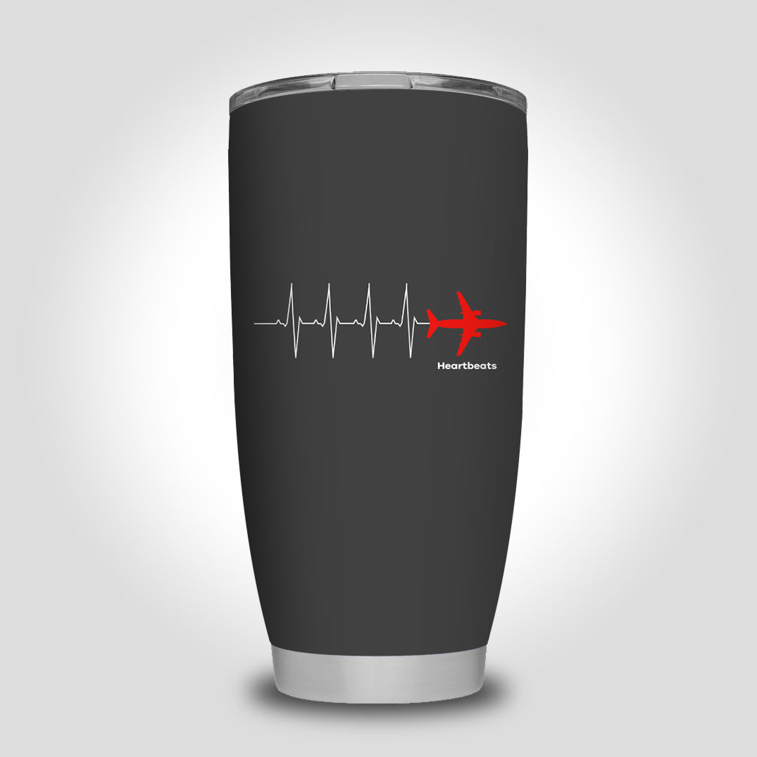 Aviation Heartbeats Designed Tumbler Travel Mugs