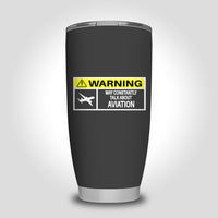 Thumbnail for Warning May Constantly Talk About Aviation Designed Tumbler Travel Mugs