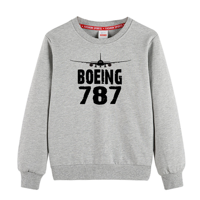 Boeing 787 & Plane Designed "CHILDREN" Sweatshirts