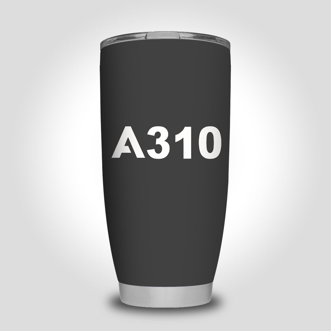 A310 Flat Text Designed Tumbler Travel Mugs