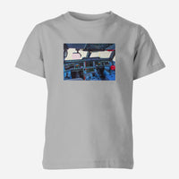 Thumbnail for Airbus A380 Cockpit Designed Children T-Shirts