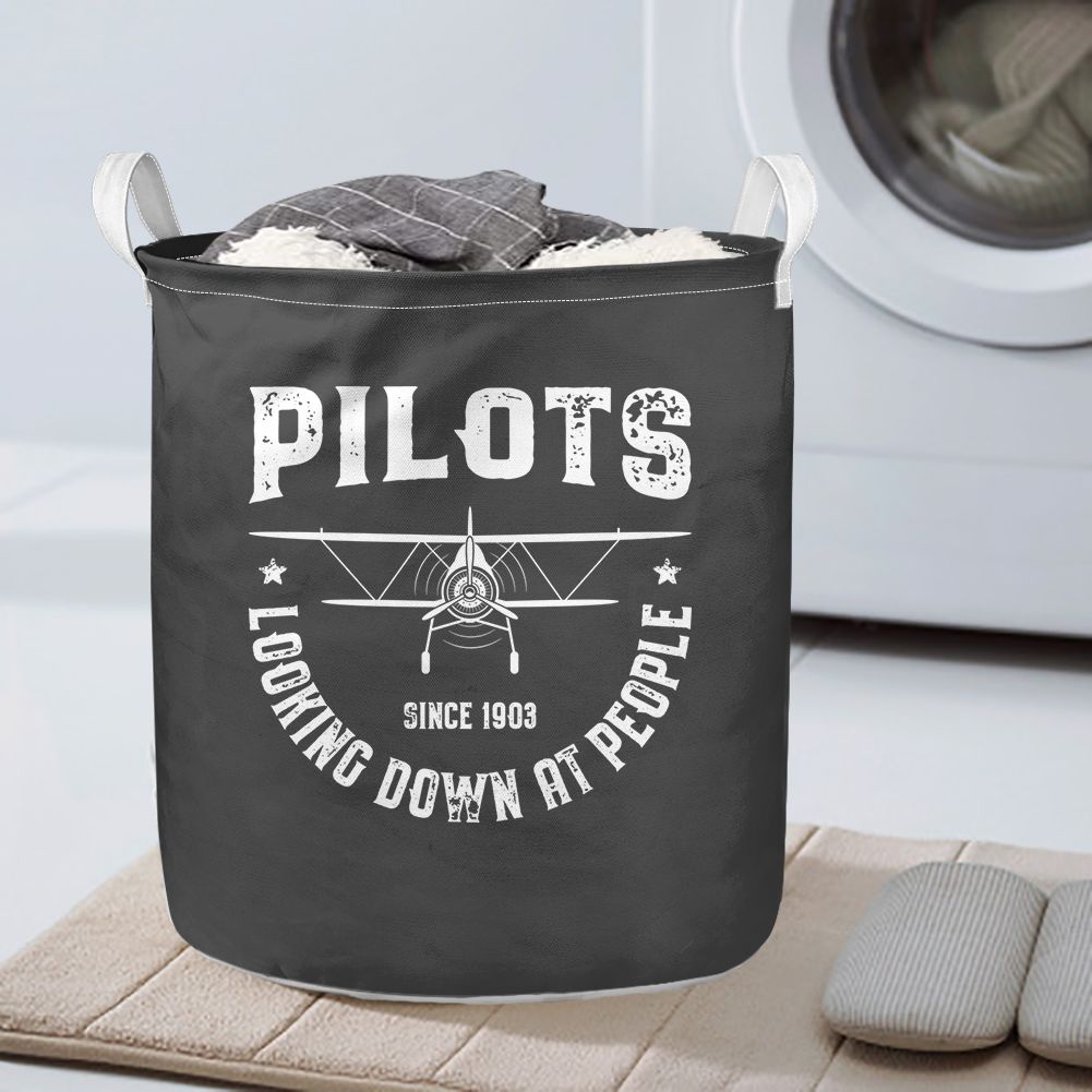 Pilots Looking Down at People Since 1903 Designed Laundry Baskets
