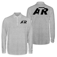 Thumbnail for ATR & Text Designed Long Sleeve Polo T-Shirts (Double-Side)