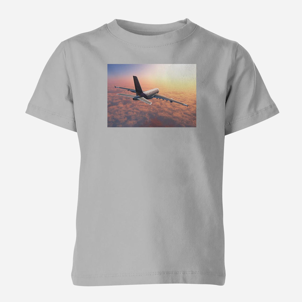 Super Cruising Airbus A380 over Clouds Designed Children T-Shirts